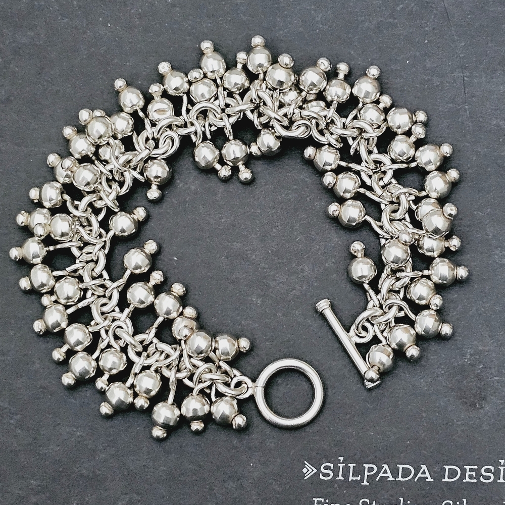 Silpada Sterling Silver Cha Cha Bead Bracelet B0919